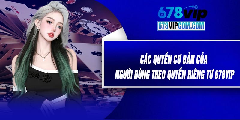 Các Quyền Cơ Bản Của Người Dùng Theo Quyền Riêng Tư 678VIP